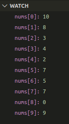 Manually adding array elements during
debug